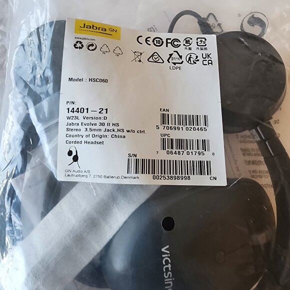Jabra Evolve 30 II Replacement Headset Stereo 14401-21    NEW - Picture 4 of 4